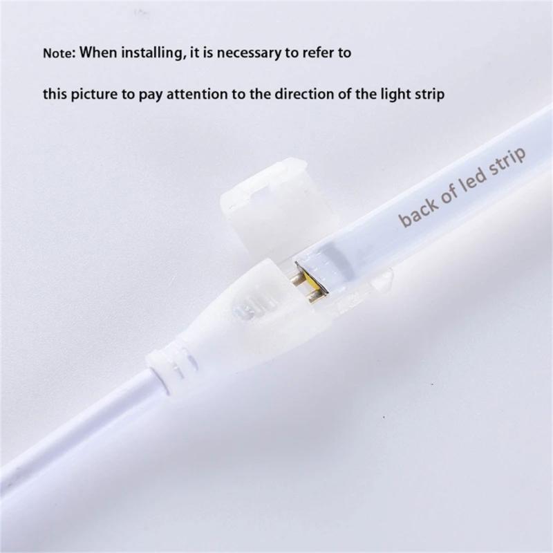 220V LED Strips Light Power Plug 10mm Width Light Strips Connector for Single Color LED Strips Light Wire Connection