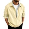 Men's Long Sleeve Pullover Shirt for Spring and Fall Casual Wear