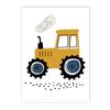 Kreslený Jeřáb Bagr Traktor Nákladní plakát Nástěnné umění Obraz na plátně Dětská školka Chlapci Obrázky Nordic Wall Print Room Decor