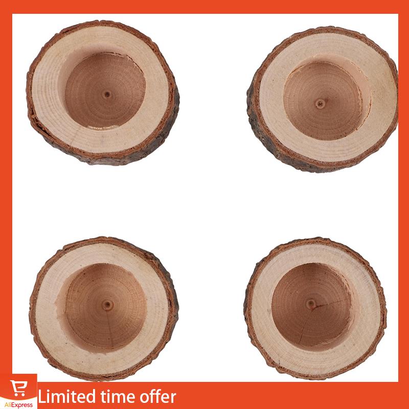 Fresh 24Pcs Wooden Candle Holder,Votive Tealight Holder For Wedding Party For Table,Birthday Christmas Party Home Decor