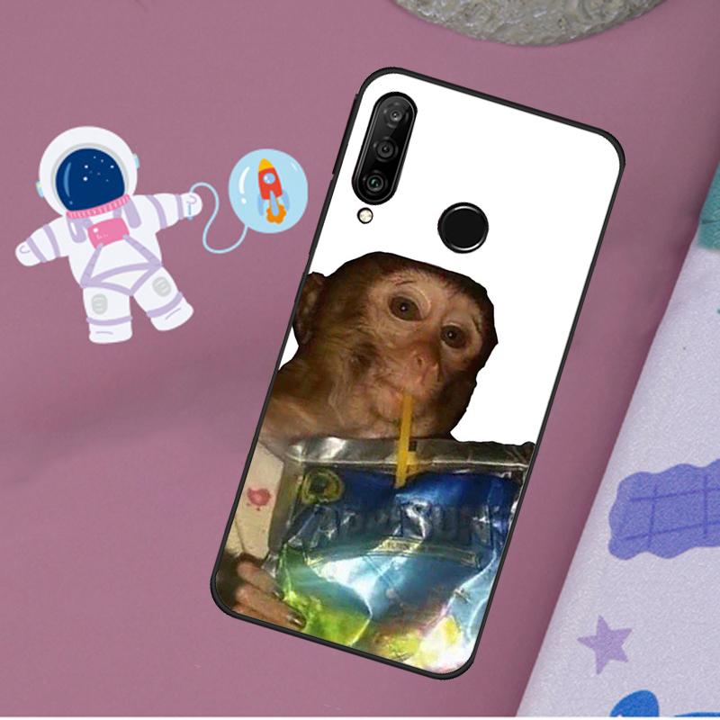 

Monkey Sipping Capri Meme For Huawei Nova 11i 7i 8i 12i 12s Y73 Y70 Y90 Y60 Y72 Y61 Y91 9 10 SE P40 Lite P30 Pro Case Nova 10 SE