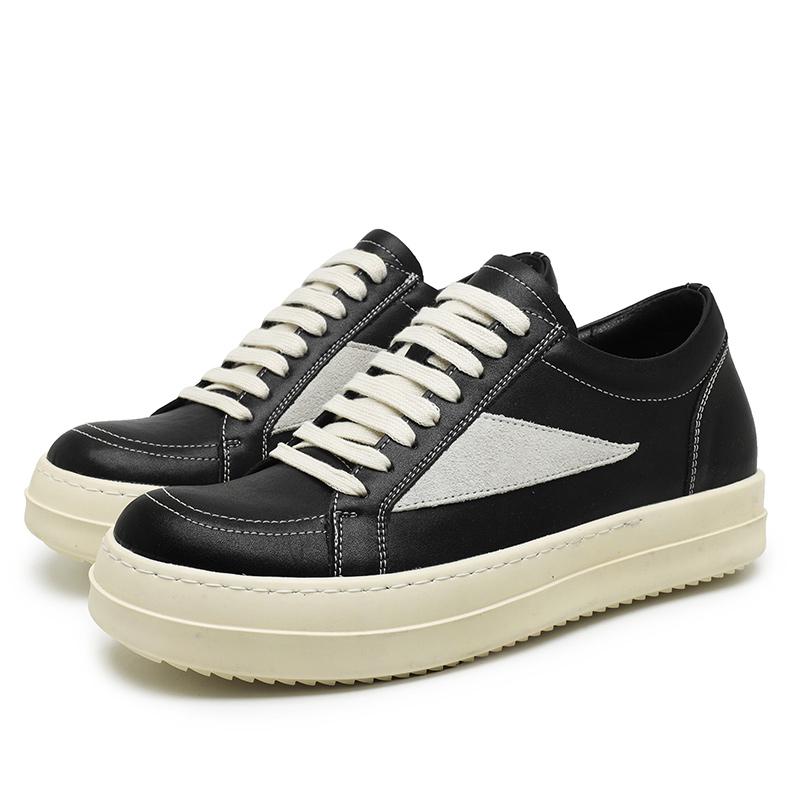 

Fashion Lace-Up Male Comfortabl Elevator Shoes Men Classic Business Casual Shoes Leather Mens Sneakers All-match Vulcanize Men Shoes 44 чёрный