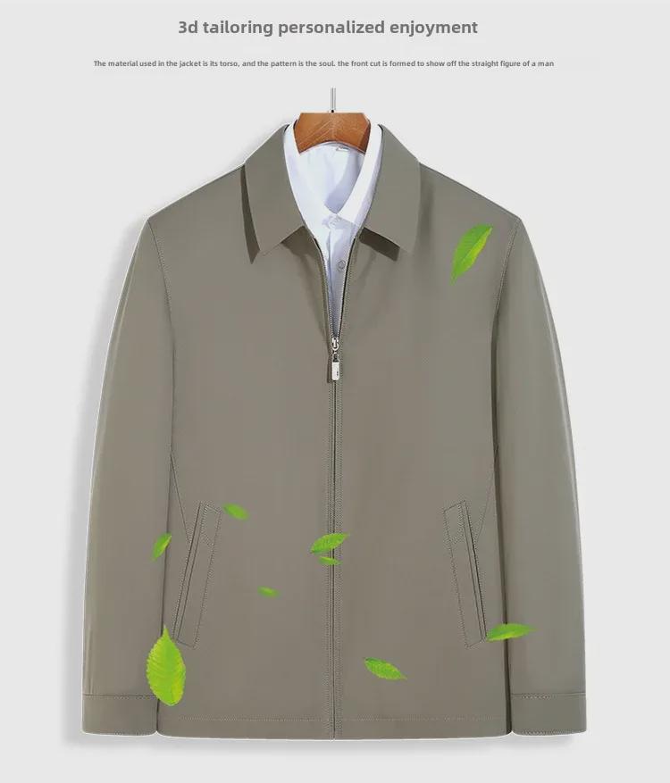 Kurtka męska casualowa w średnim wieku w dużym rozmiarze - płaszcz z dużymi klapami dla osób dużych i wysokich