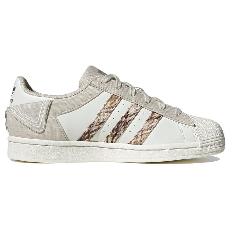 Adidas Originals Superstar Durable Lightweight Low-Top Skate Shoes Women Sneakers White Brown IG3004