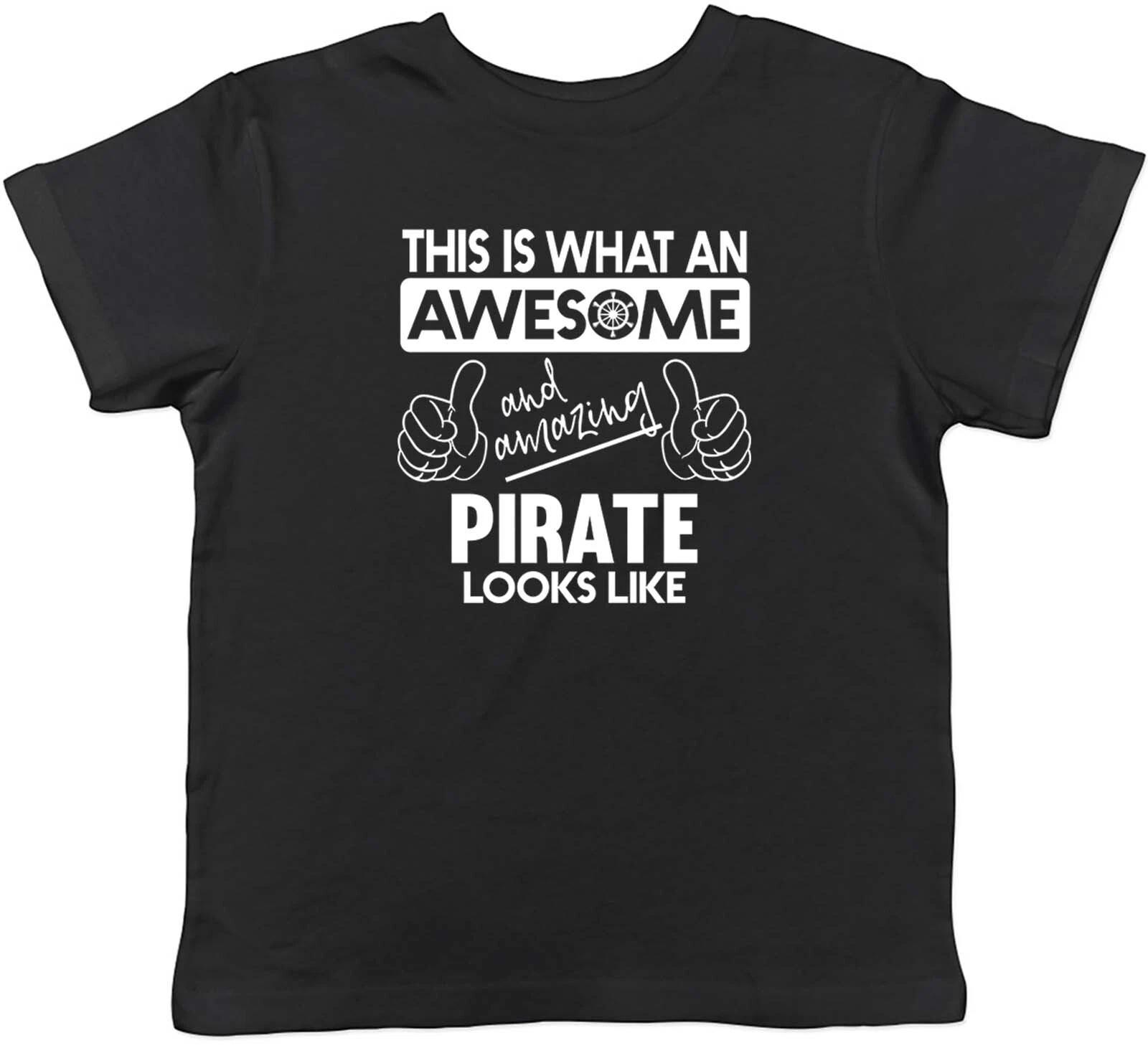 Awesome & Amazing Pirate Kids T-Shirt Jolly Roger Childrens Boys Girls Gift 130