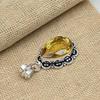 Elegant Citrine Topaz Gemstone 925 Sterling Silver Handmade Jewelry Unique Pendant