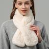 Otter Rabbit Scarf Women's Temperament Versatile Cute Neck Pad Thickened Warm Scarf Reversible Real Wool Woven Fur Collar