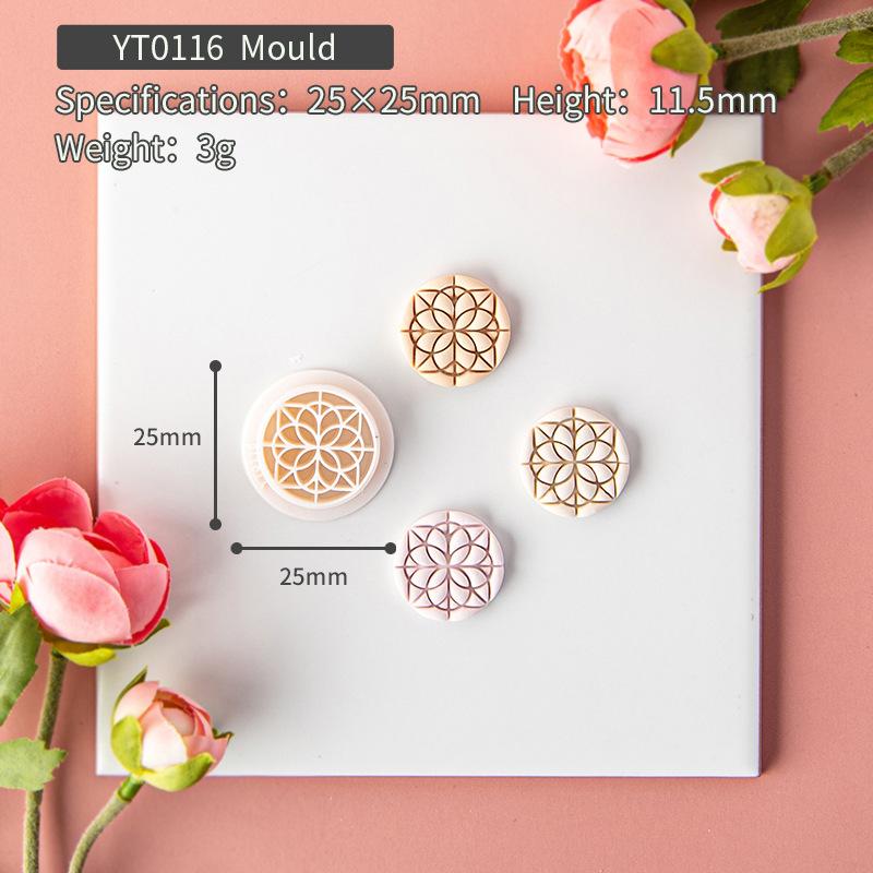 Polymer Clay Cutter Geometry Clay Embossed Molds for Earrings Jewellery Making DIY Soft Pottery Handmade Earrings Cutting Mold