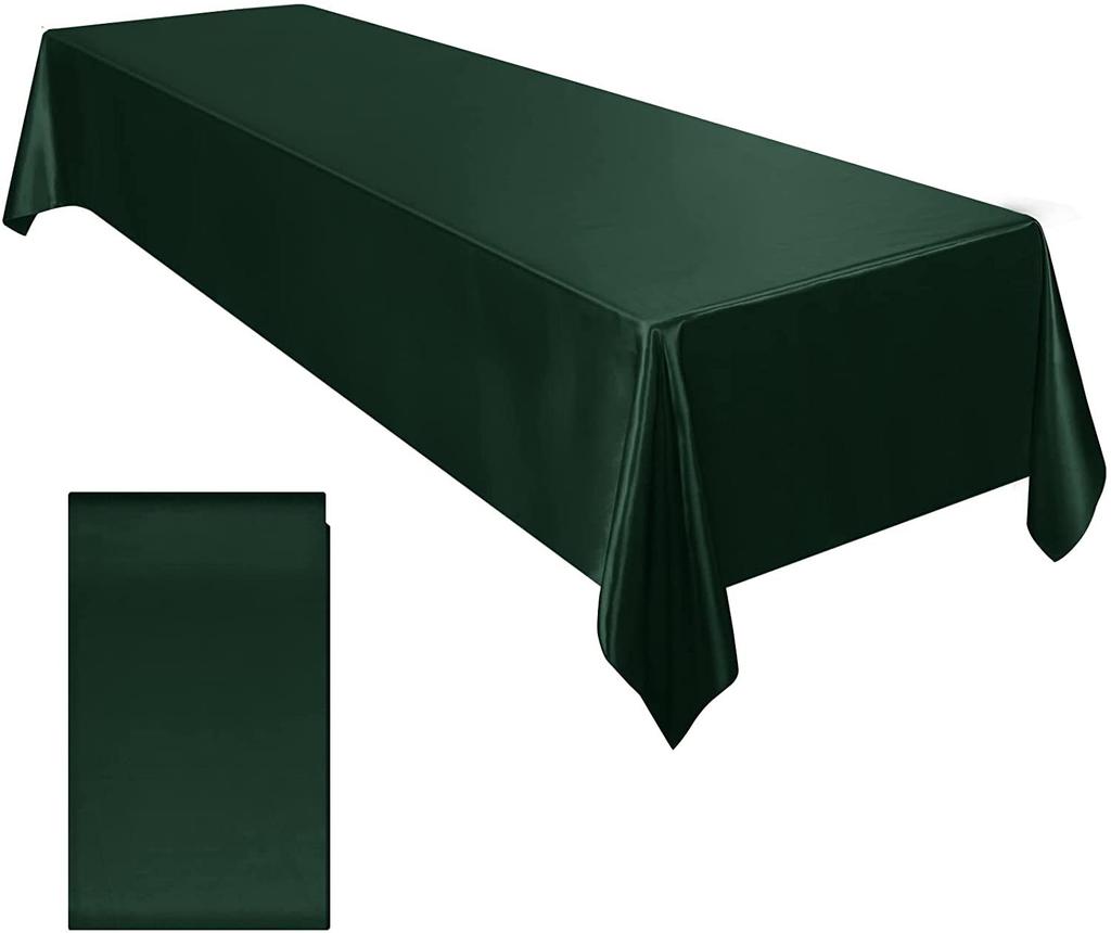 Solid Color Satin Tablecloth High-Density Locking Edge Wedding Restaurant Home Desktop Decorative Tablecloth