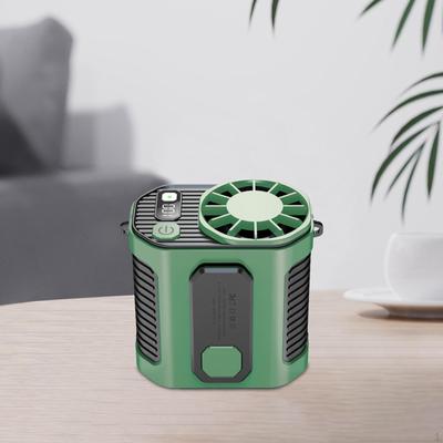 Waist Fan with Flashlight Compact Portable for Fishing Outdoor Farm Work