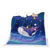 Ocean Whale 2D Digital Printing Thickened Lamb Fleece Crystal Fleece Blanket Cover Blanket Siesta Siesta Blanket