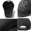 Four-season washed cotton baseball cap, fashion faded worn look, embroidered visor cap, European and American style, foreign tra
