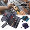 Portable Tool Roll Bag Cosmetic Stationery Zipper Tool Bag Organizer Durable Multi-Purpose Electronic Tool Kit Pouch Bag