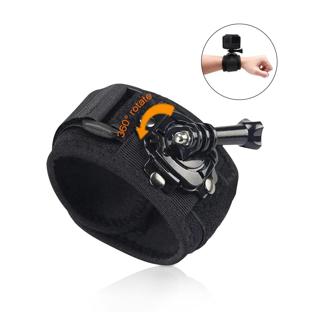 360 Degree Rotation Hand Wrist Strap For Gopro Hero 10 9 8 5 Xiaomi Yi Insta Holder Cycling Mount Camera Accessories