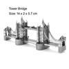World Architecture 3D Metal Puzzle  Tower Model Diy Laser Cut Jigsaw Model For Adult Kid Educational Toys Desktop Decoration