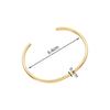 CARLIDANA Chunky Bangle Gold Plated Irregular Jewelry Geometric Stainless Steel Open Cuff Bangle Tarnish Free Waterproof Jewelry