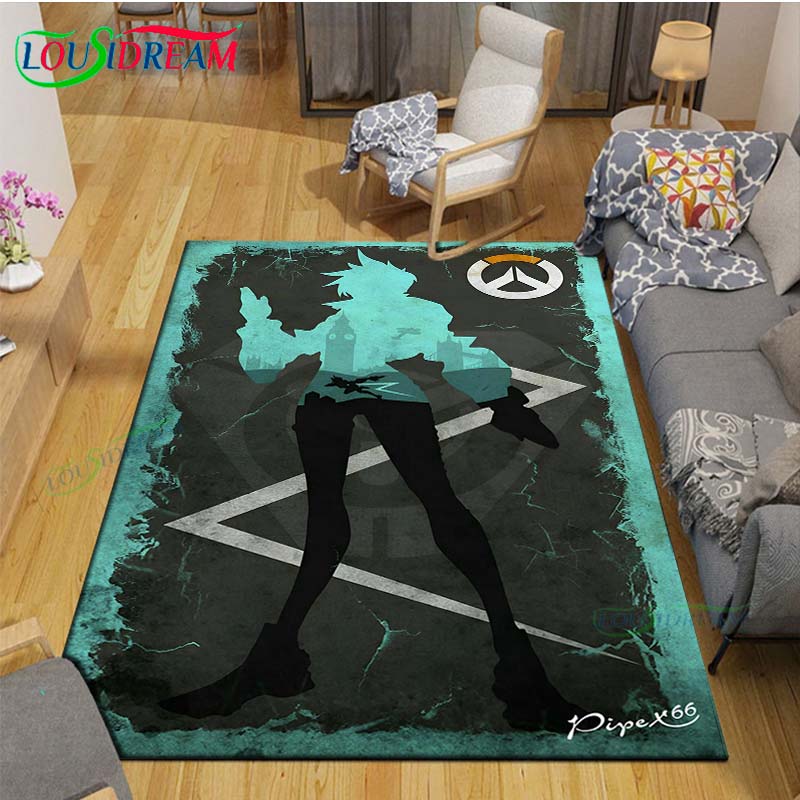 Classic Game Role O-Overwatch Printed  Carpets Living Room Anti-Skid Area Rug Kids Bedroom Mats Game Mat Large Carpet Decor