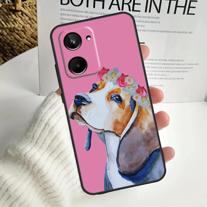 Beagle Dog For Realme GT6 GT7 15 Pro 10 11 12 13 14 Pro Plus C55 C71 C75 C67 C63 C61 C53 C35 C65 Case