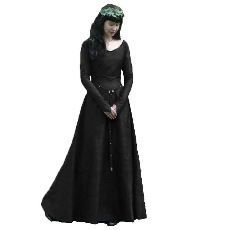2019wish Medieval Europe Long Sleeve Slim Fit Women's Party Dress