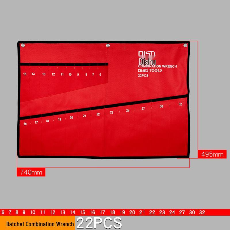 Di Su Ratchet Wrench Set with Thickened Canvas Storage Bag