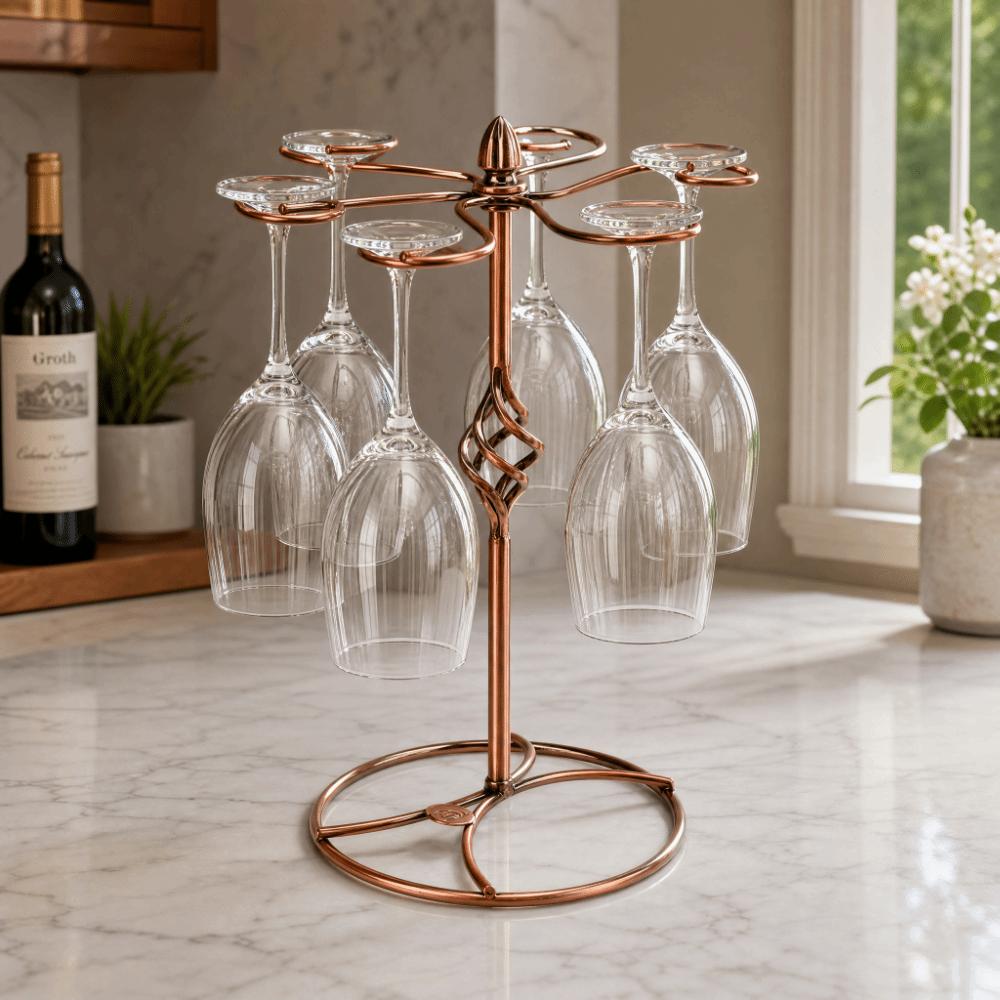 Metal Wine Glass Shelf Detachable Design Stemware Rack Retro Cup Rack  Home