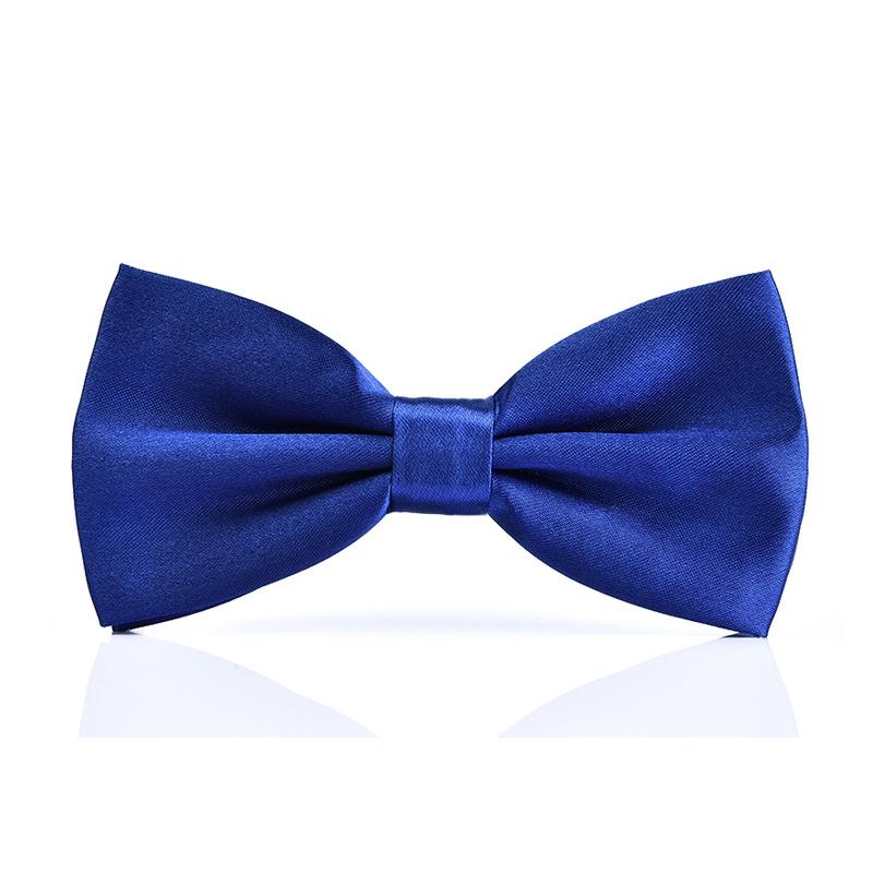 Men's Solid Color Shiny Polyester Silk Bow Tie - Multiple Colors for Weddings and Formal Wear