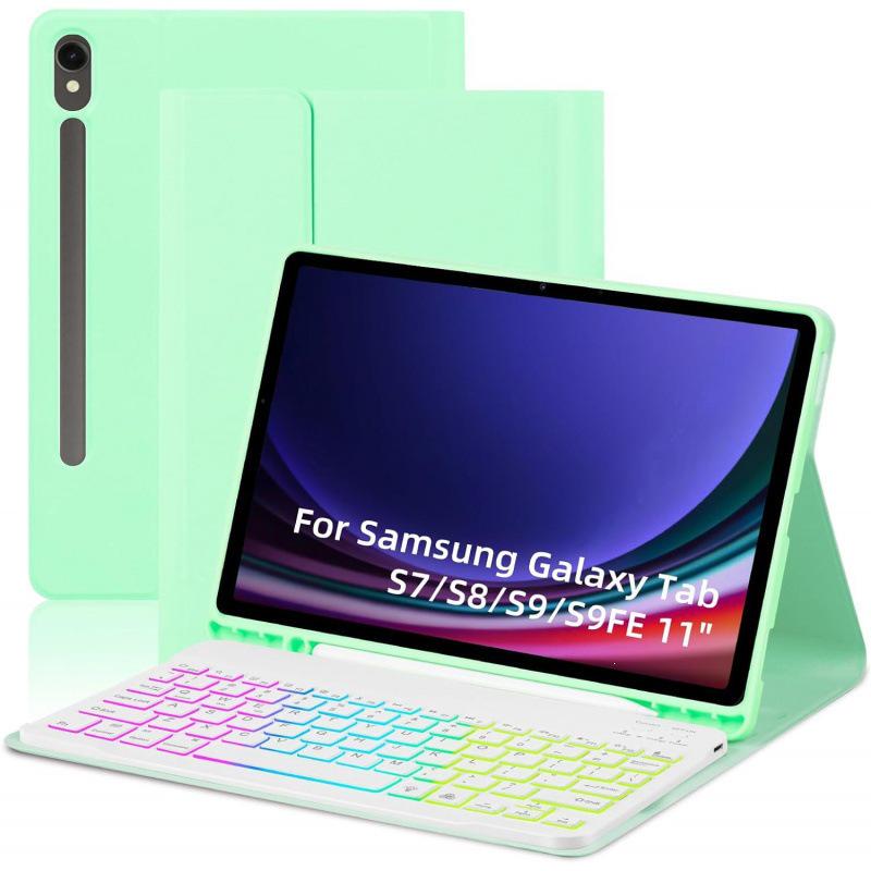 Samsung Galaxy Tab S9 FE 11" Bluetooth-Tastaturhülle mit 7-farbiger Hintergrundbeleuchtung