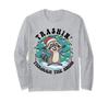 Trash Can In the Snow Cute Christmas Raccoon Santa Hat Long Sleeve T-Shirt