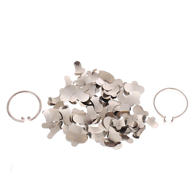 100Pcs Dental Matrix Sectional Contoured Metal Matrices No.1.398 Lmws 2 Rings