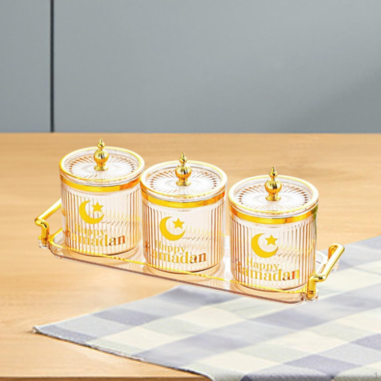 

Коробка для специй и приправ, 3 шт., сервировочная тарелка для закусок, многофункциональный поднос для закусок, разделенный на части Brown Tower