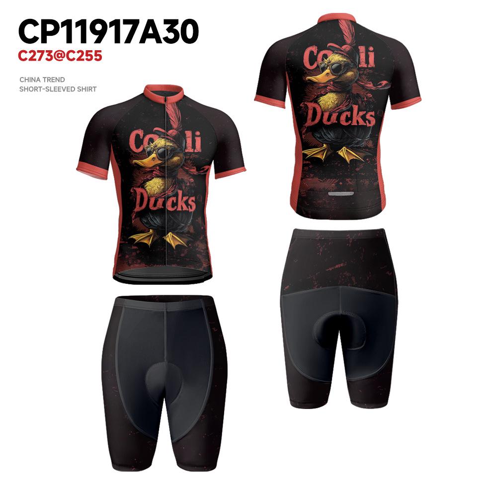 

Versatile Cartoon Print Cycling Jersey Set for Men & Women Custom Design Available