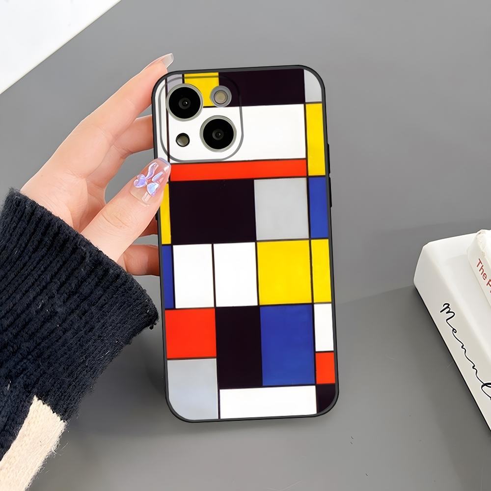 M-Mondrians Phone Case For Iphone 17 Air 15 Pro Max 14 Pro 16 Plus 12 13 11 Xr X Xs 8 7 Plus Back Cover