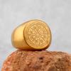 1/316L Stainless Steel Viking Compass Men's Ring Odin Amulet Domineering Jewelry Gift for Men