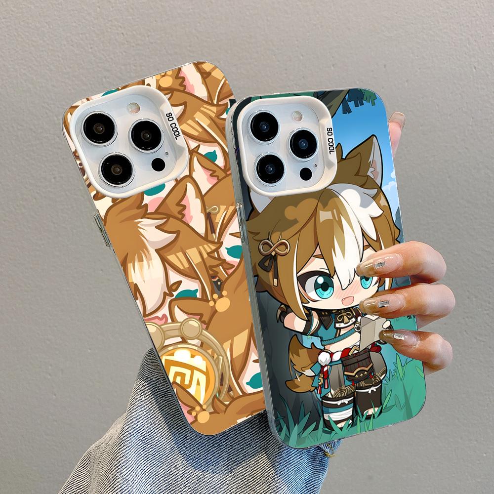 Game GI Gorou Mobile Phone Case for iPhone 17 16 15 14 13 12 11 X XR XS 8 7 Air Pro Max Plus White Translucent Colorful Cover