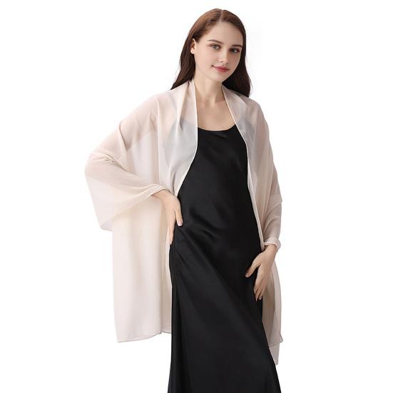 Atmungsaktiver Chiffon-Schal für Damen Damen-Schals und -Tücher Abendkleid, Uni-Schal, Weicher Schal Formelle Anlässe Eleganter Brautschal,