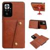 Vintage Leather Card Holder Phone Case for Xiaomi Redmi Note 10 Pro 4G Card Pockets Dual Snap Buttons Flip Wallet Shell