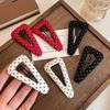 2/4/8Pcs Cute Polka Dot Triangle Hair Clip For Girls, New Fabric Hair Accessories For Bangs And Side Hair, Lovely Hairpin Headwe