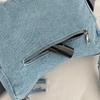 Vintage Denim Crossbody Bag Women's Multi-Pocket Single Shoulder Small Square Bag