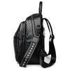 Woven PU Backpack Large Capacity Travel Backpack Women's Multi-functional Shoulder Bag