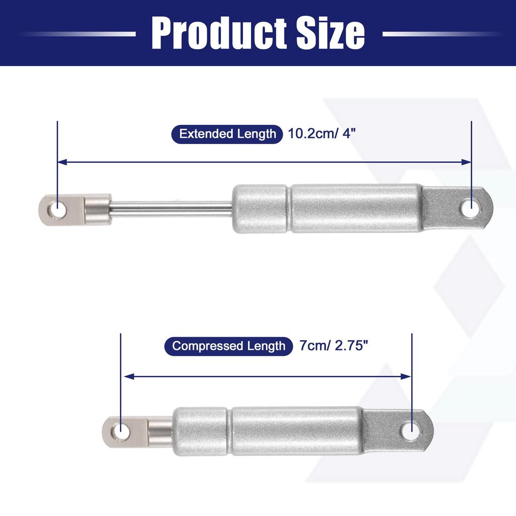 X AUTOHAUX Set of 2 4" 5lb/22N Silver Tone Lift Support Strut Shock Gas