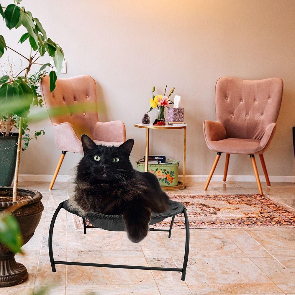 With Stand Cat Standing Bed Breathable Pet Sleeping Nest Cozy Elevated Cat Hammock  Indoor