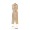 Kaslead New Women Clothes Western Style Fashion Simple With Belt Jumpsuit 3897091