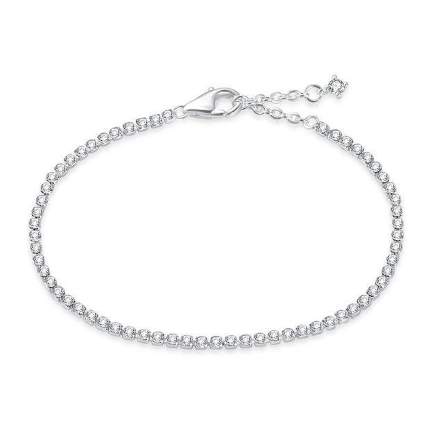 European Bracelet Snake Chain with White Stone Can Adjustable for Women Men Jewelry Accessories Marking Kit