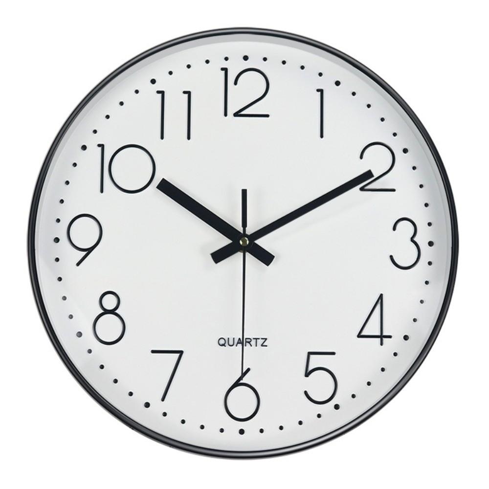 Multi-color Nordic Wall Clock Non-Ticking Wall Electronic Time Fashion Round Hanging Clock  Home