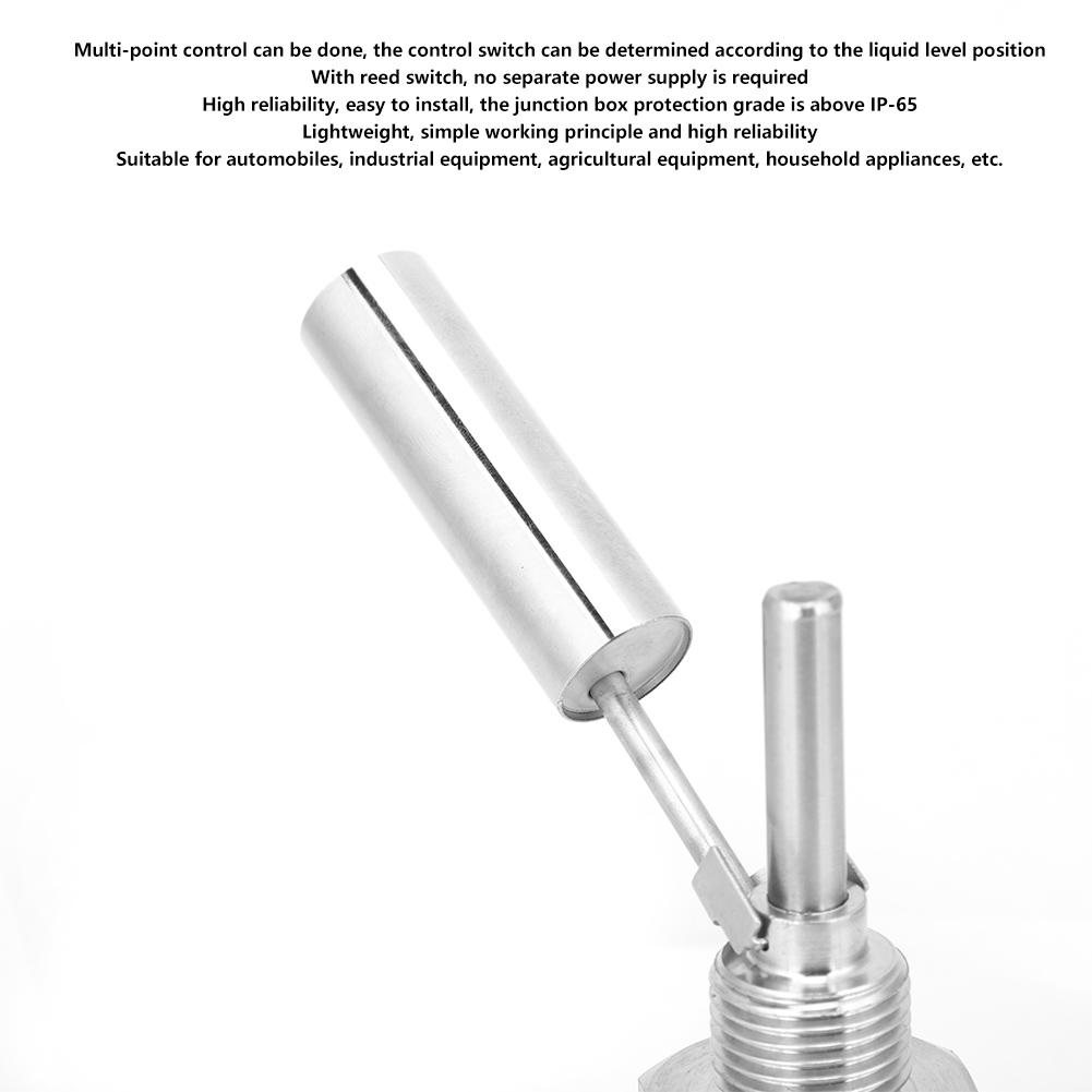 Duckbill Float Switch 304 Stainless Steel Water Liquid Level Sensor Controller G1 2  DC0 220V