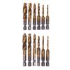 Sturdy and Durable 6Pcs Hex Shank HSS Compound Tap Drill Bits.