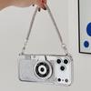Diamond Camera Pattern Short Hand Rope Phone Case For iPhone 17 16 15 14 13 12 11 Pro Max Soft Shockproof Silicone Cover Girls