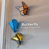 3Pcs Butterfly Magnets for Refrigerators Realistic Double-Sided Wings Flexible Butterfly Home Decor Magnets