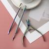 3pcs Nail Cuticle Nipper Scissors Stainless Steel Rainbow Tweezer Clipper Dead Skin Remover Scissor Plier Pusher Tool