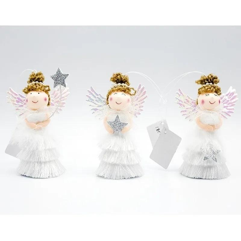 Christmas Angel Doll Pendant Fringed Skirt Doll Christmas Ornaments